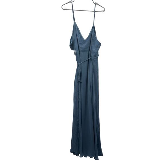 Birdy Grey Cindy Chiffon Wrap Maxi Bridesmaid Dress in Twilight Sz 2X NEW - Picture 6 of 9
